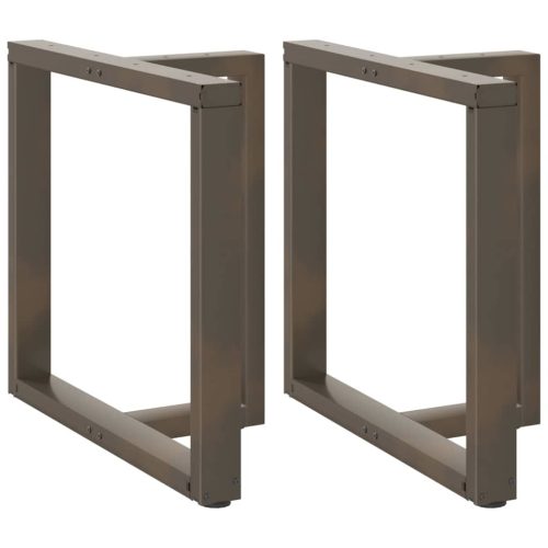 2 db fekete, T-alakú étkezőasztal láb 80x35x(72-73) cm acél étkezőasztal
