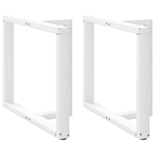 2 db fehér, T-alakú étkezőasztal láb 90x35x(72-73) cm acél étkezőasztal láb
