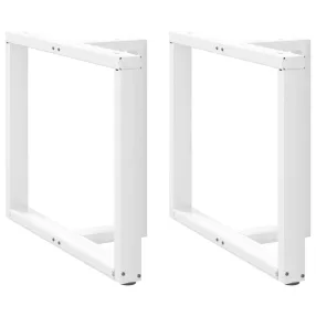  2 db fehér, T-alakú étkezőasztal láb 100 x 35 x (72-73) cm acél