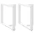 2 db fehér, T-alakú étkezőasztal láb 100 x 35 x (72-73) cm acél