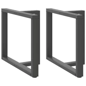   vidaXL 2 db antracitszürke, T-alakú acél étkezőasztal láb 100x35x(72-73) cm