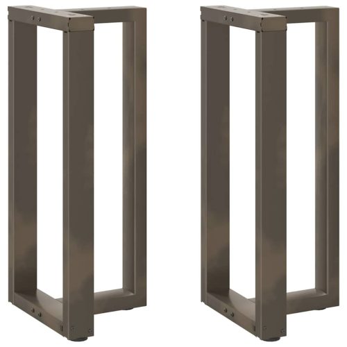 2 db fekete, T-alakú acél bárasztalláb 50x35x(90-91) cm