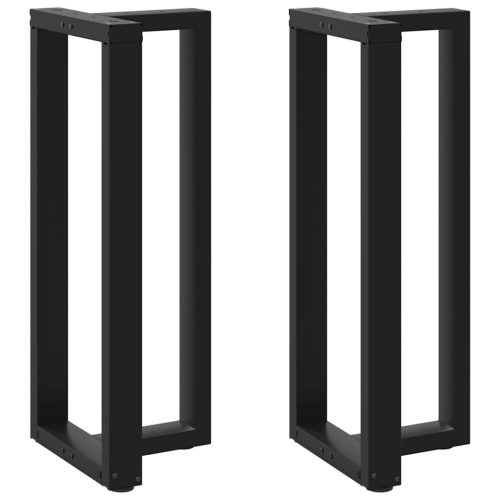 2 db fekete, T-alakú acél bárasztalláb 40x35x(100-101) cm