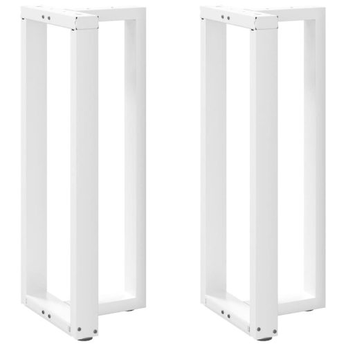 2 db T-alakú bárasztalláb, fehér, 40x35x(100-101) cm, acél