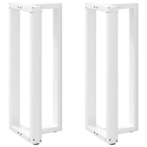   2 db fehér, T-alakú acél bárasztalláb 50x35x(100-101) cm