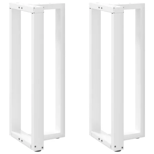 2 db fehér, T-alakú acél bárasztalláb 50x35x(100-101) cm