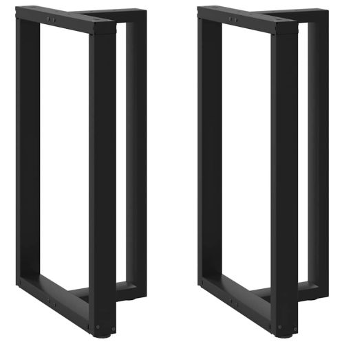 2 db fekete, T-alakú acél bárasztalláb 60x35x(100-101) cm