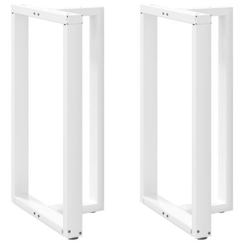 2 db fehér, T-alakú acél bárasztalláb 60x35x(100-101) cm