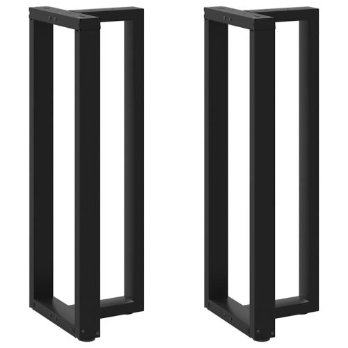 2 db fekete, T-alakú acél bárasztalláb 40x35x(110-111) cm