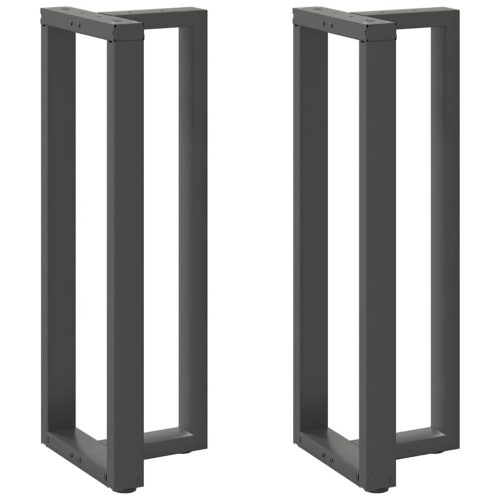 2 db antracitszürke T-alakú acél bárasztalláb 40x35x(110-111) cm