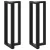 2 db fekete, T-alakú acél bárasztalláb 50x35x(110-111) cm