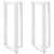 2 db T-alakú bárasztalláb, fehér, 60x35x(110-111) cm, acél