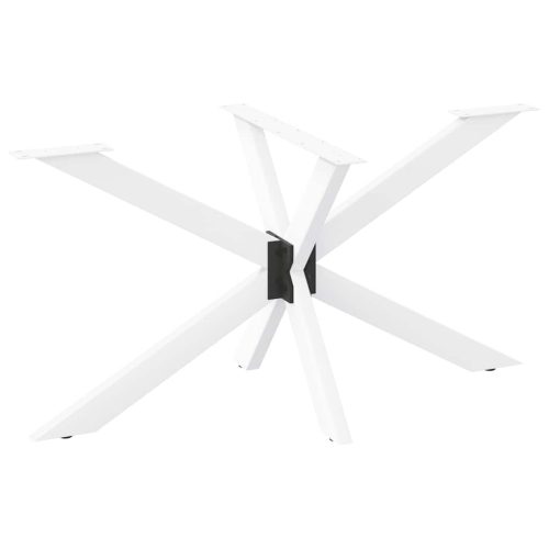 étkezőasztal pók alakú fehér acél láb 120x68x(72-73) cm