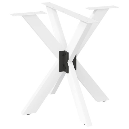 pók alakú étkezőasztal láb fehér 85x85x(72-73) cm acél