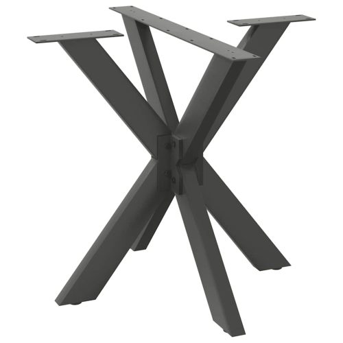 antracit színű, pók alakú étkezőasztal láb acélból 85x85x(72-73) cm