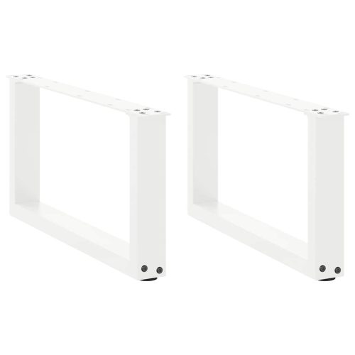2 db U alakú dohányzóasztal láb fehér 60 x (30-31) cm acél