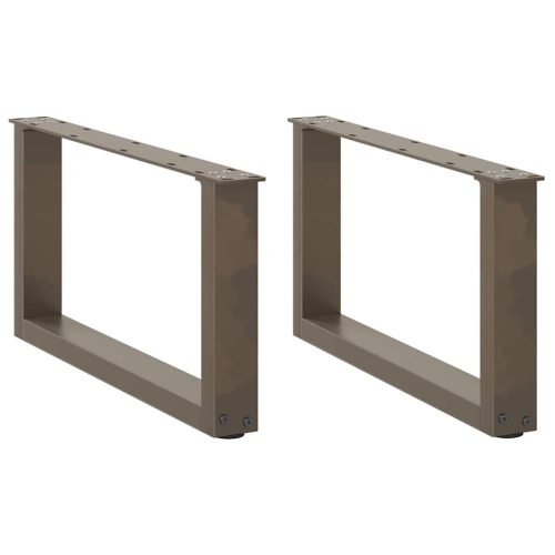2 db U alakú natúr acél dohányzóasztal láb 70x(30-31) cm