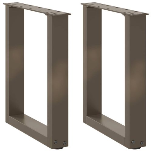 2 db U alakú natúr acél dohányzóasztal láb 38x(42-43) cm