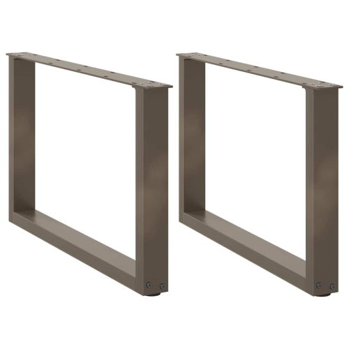 2 db U alakú natúr acél dohányzóasztal láb 60x(42-43) cm
