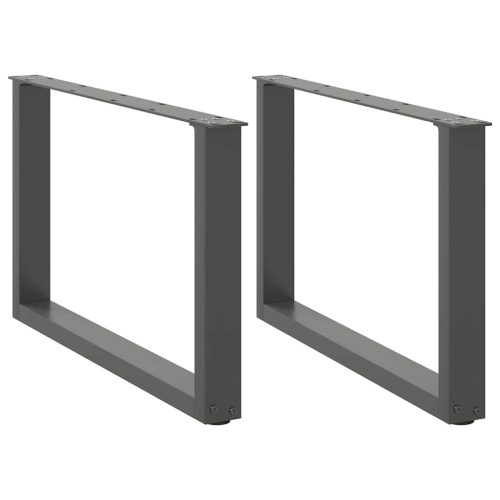2 db antracitszürke, U alakú dohányzóasztal láb 70 x (42-43) cm acél