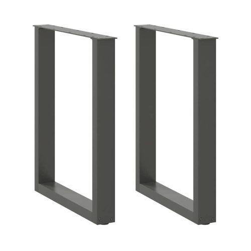 2 db antracitszürke, U alakú étkezőasztal láb 60 x (72-73) cm acél