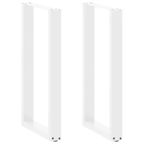 2 db U alakú bárasztalláb fehér 50x(90-91) cm acél