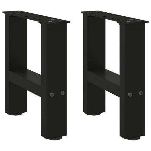 2 db fekete acél dohányzóasztal láb 30 x (30-31) cm