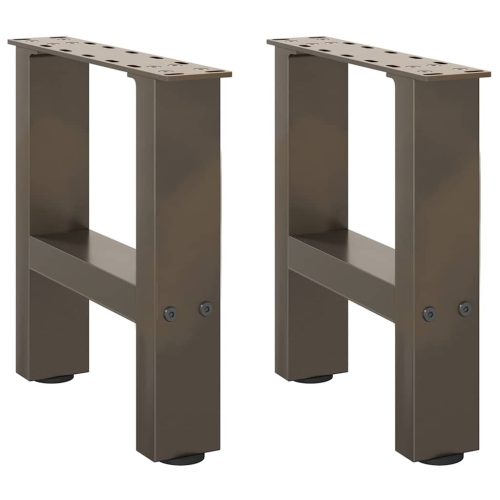 2 db natúr acél dohányzóasztal láb 30 x (30-31) cm acél