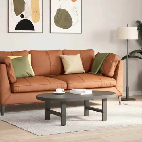 2 db antracitszürke acél dohányzóasztal láb 50x(30-31) cm