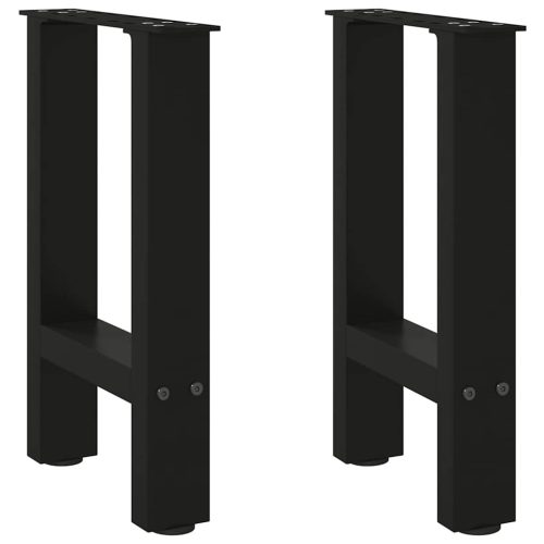 2 db fekete acél dohányzóasztal láb 38 x (42-43) cm