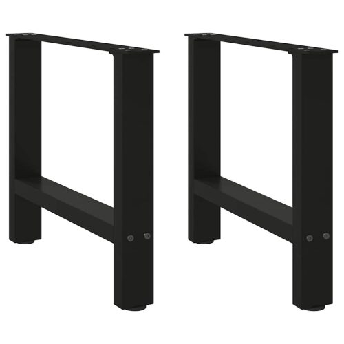 2 db fekete acél dohányzóasztal láb 60 x (42-43) cm