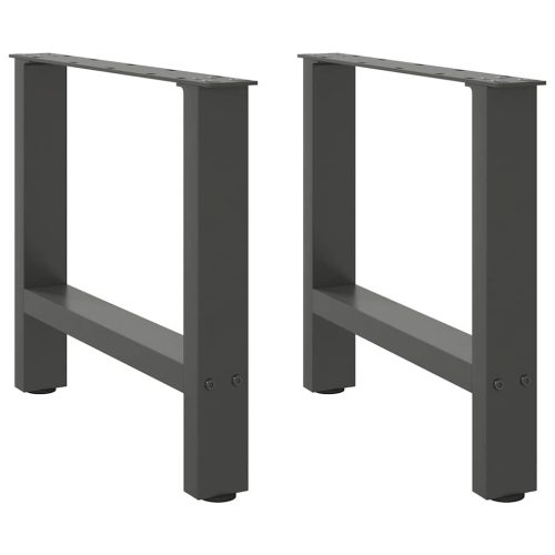2 db antracitszürke acél dohányzóasztal láb 60 x (42-43) cm