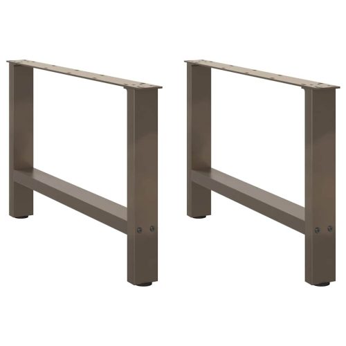 2 db natúr acél dohányzóasztal láb 70 x (42-43) cm acél