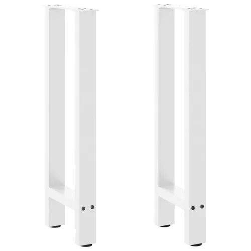 2 db fehér acél konzolasztal láb 28 x (72-73) cm