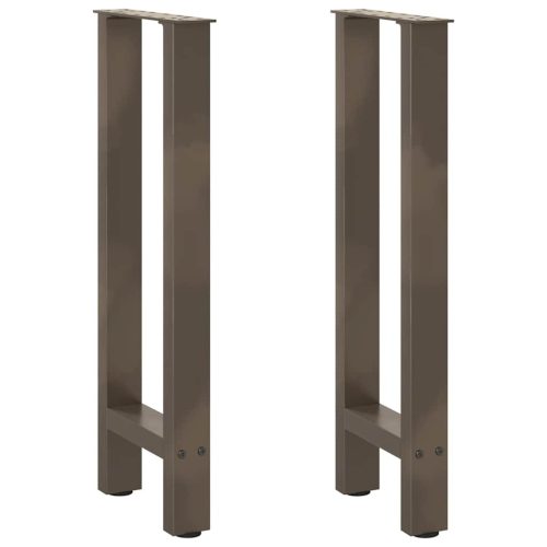 2 db natúr acél konzolasztal láb 38x(72-73) cm acél
