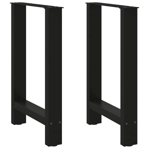 2 db fekete acél étkezőasztal láb 50 x (72-73) cm