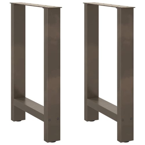 2 db natúr acél étkezőasztal láb 50x(72-73) cm acél