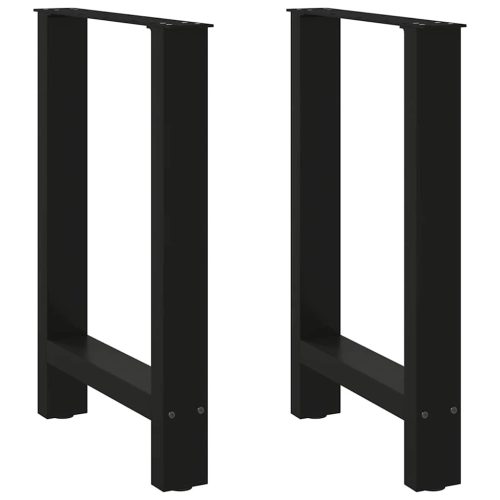 2 db fekete acél étkezőasztal láb 60 x (72-73) cm