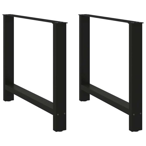 2 db fekete acél étkezőasztal láb 90 x (72-73) cm