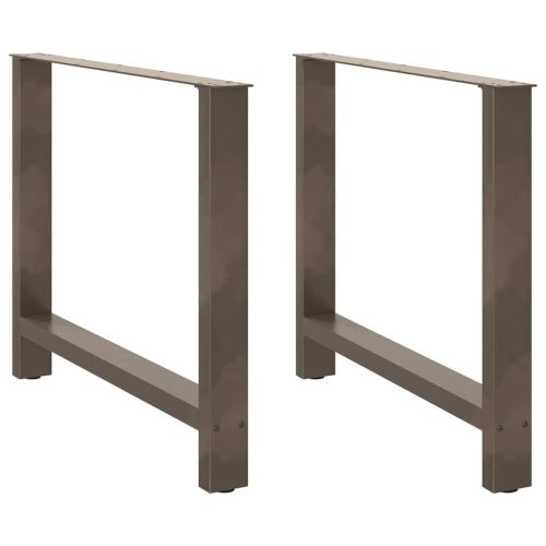 2 db natúr acél étkezőasztal láb 90 x (72-73) cm acél