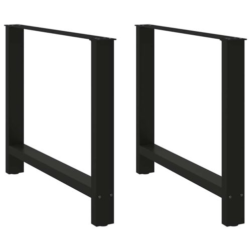 2 db fekete acél étkezőasztal láb 100 x (72-73) cm