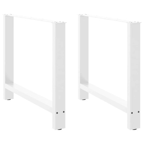 2 db fehér étkezőasztal láb 100 x (72-73) cm acél étkezőasztal láb