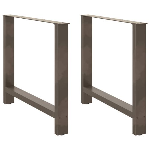 2 db natúr acél étkezőasztal láb 100 x (72-73) cm acél