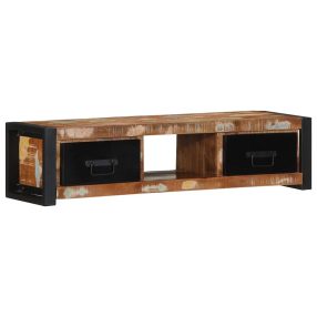 TV szekrény 100x30x25 cm tömörfa, újrahasznosított fa