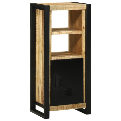 Fürdőszobai Fali Szekrény 40x30x90 cm Tömör Durva Fa Mangó