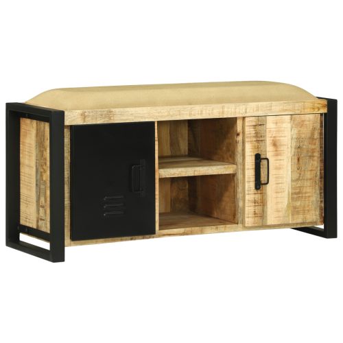 Pad szekrény 100x35x50 cm Tömör fa Durva mangófából
