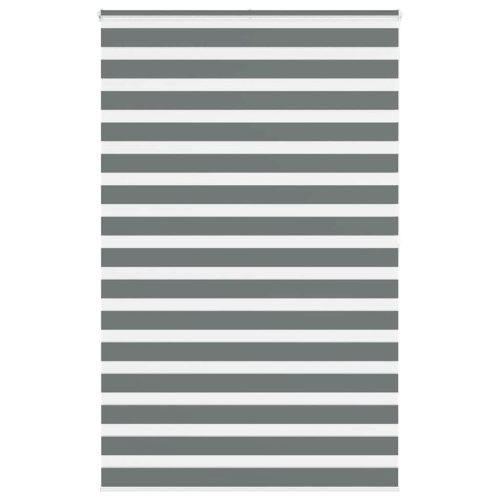 vidaXL zebrafüggönnyel sötét szürke szövetszélesség 140,9cm poliészter