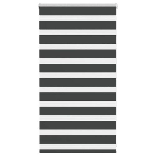 vidaXL zebrafüggönnyel fekete szövetszélesség 75,9 cm poliészter