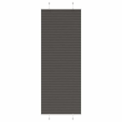 pliszírozott redőny fekete 75x200 cm szövetszélesség 74,4 cm