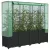 rattan hatású magaságyás üvegháztakaróval 160 x 40 x 153 cm